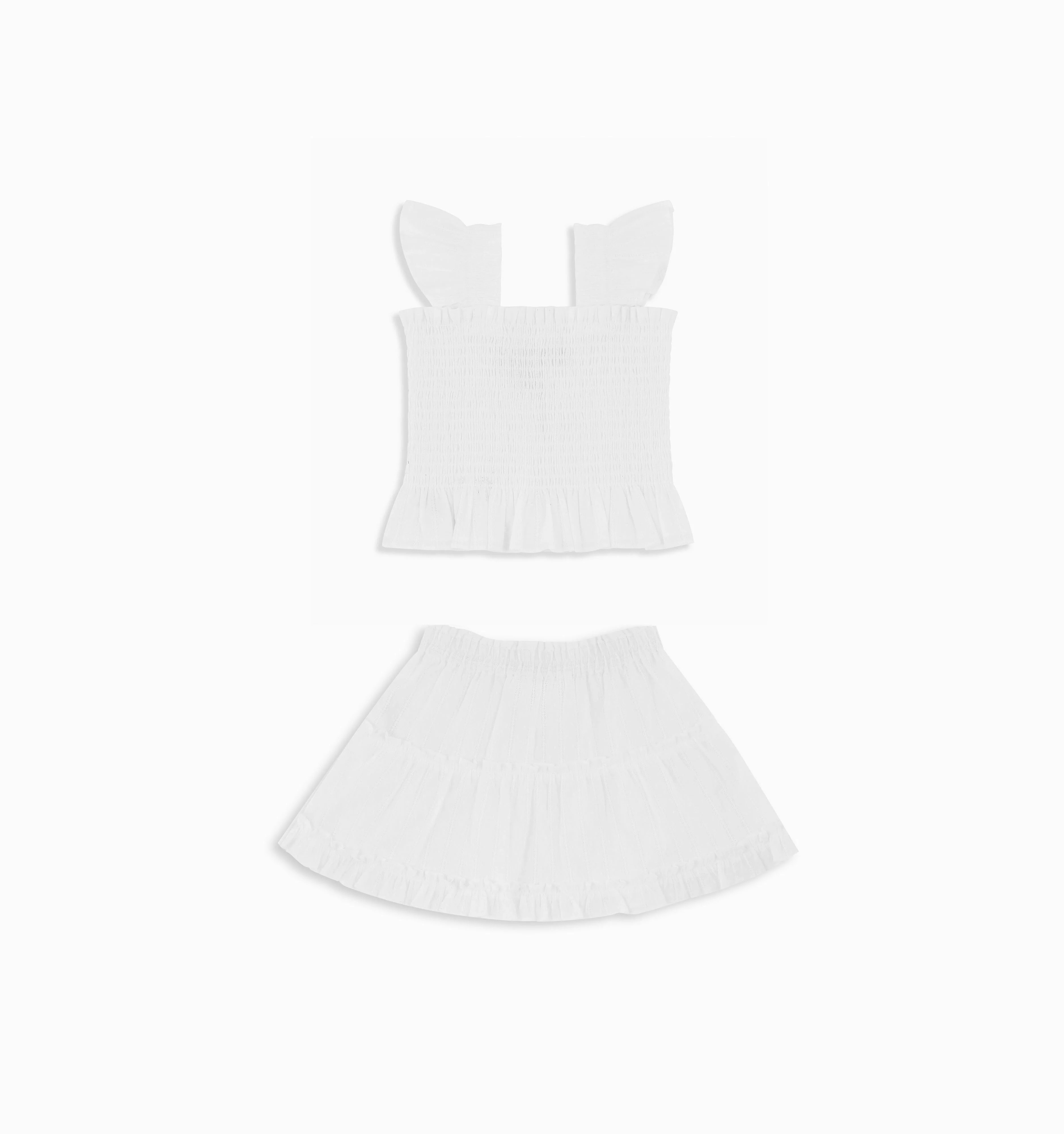 The Tiny Paz Set - White Linear Swiss Dot | Hill House Home US