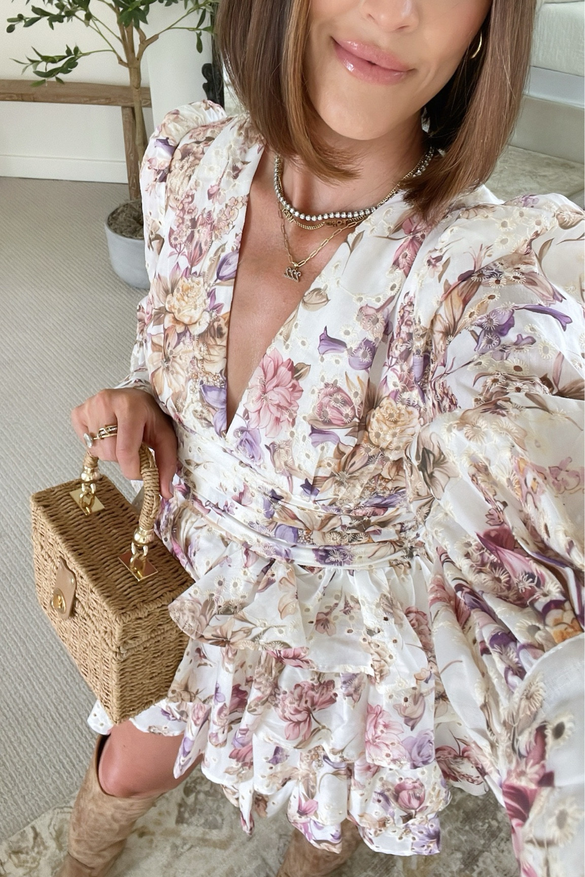 FASHION \ night out floral dress!🌸🪻🌸 paired it with cowboy boots and a straw bag from Amazon!🤍
Wearing a small

Country concert 
Date night
Summer vacation 

#LTKItBag #LTKStyleTip #LTKSeasonal