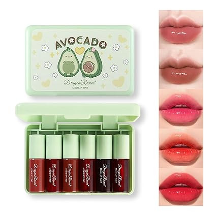6 Colors Lip Tint Stain Set,Korean Velvet Water Lip Tint,Natural Lip and Cheek Tint, Long lasting... | Amazon (US)