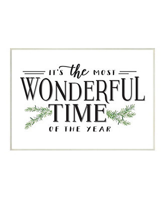 Stupell Industries Most Wonderful Time Christmas Holiday Word Design Wall Plaque Art, 10 | Macy's