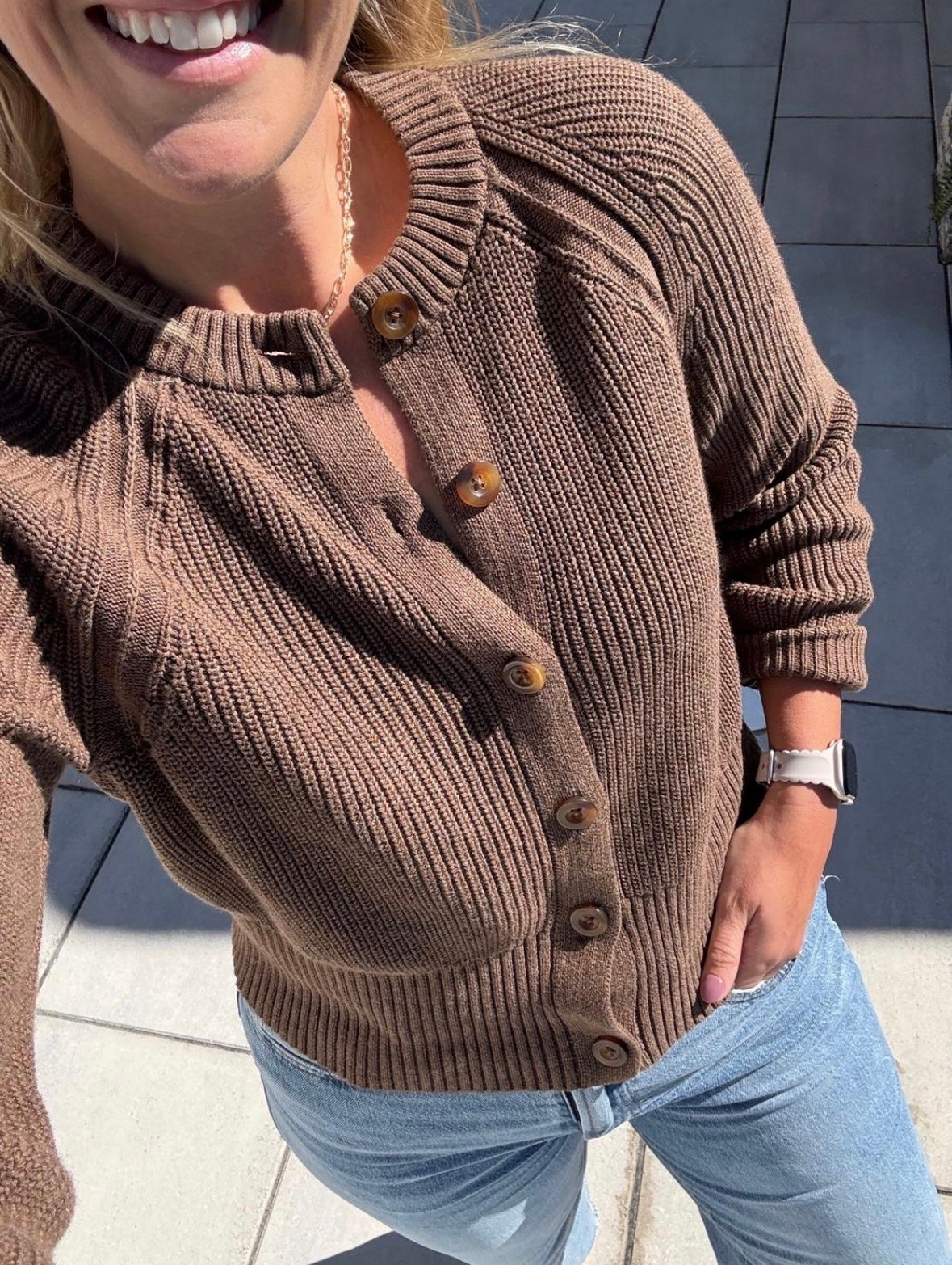 Fall outfit! Wearing a med sweater and size 10 in jeans 
fb

#LTKSeasonal #LTKMidsize #LTKmomlife