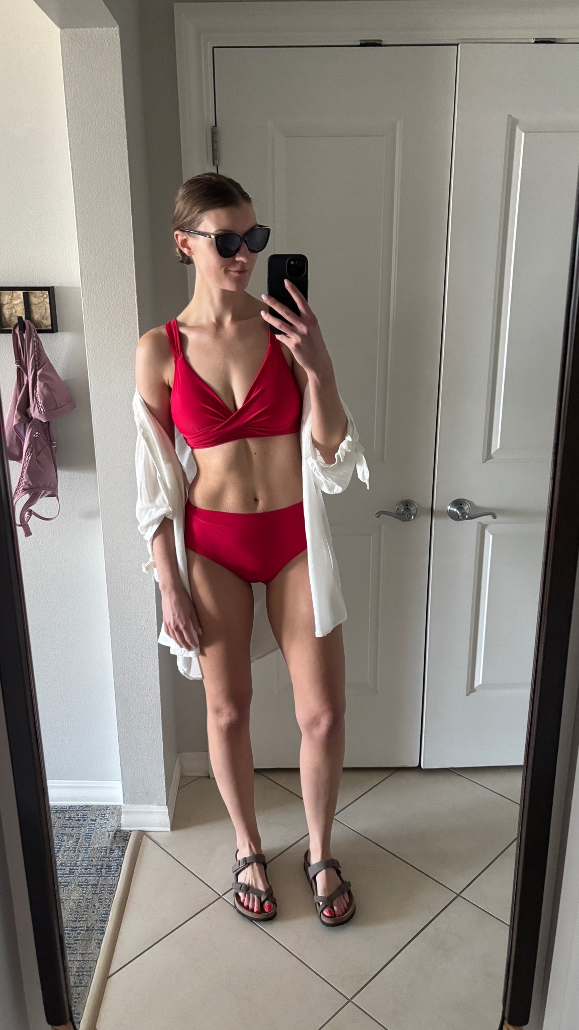 Beach day outfit! 

Obsessed with this @Cupshe bikini. Probably the most comfortable bikini I’ve ever worn! And my new fav cover up. 

Swim: Medium
Cover up: Small
Shoes: 8.5 @Birkenstock US

#LTKSwim #LTKootd #LTKTall