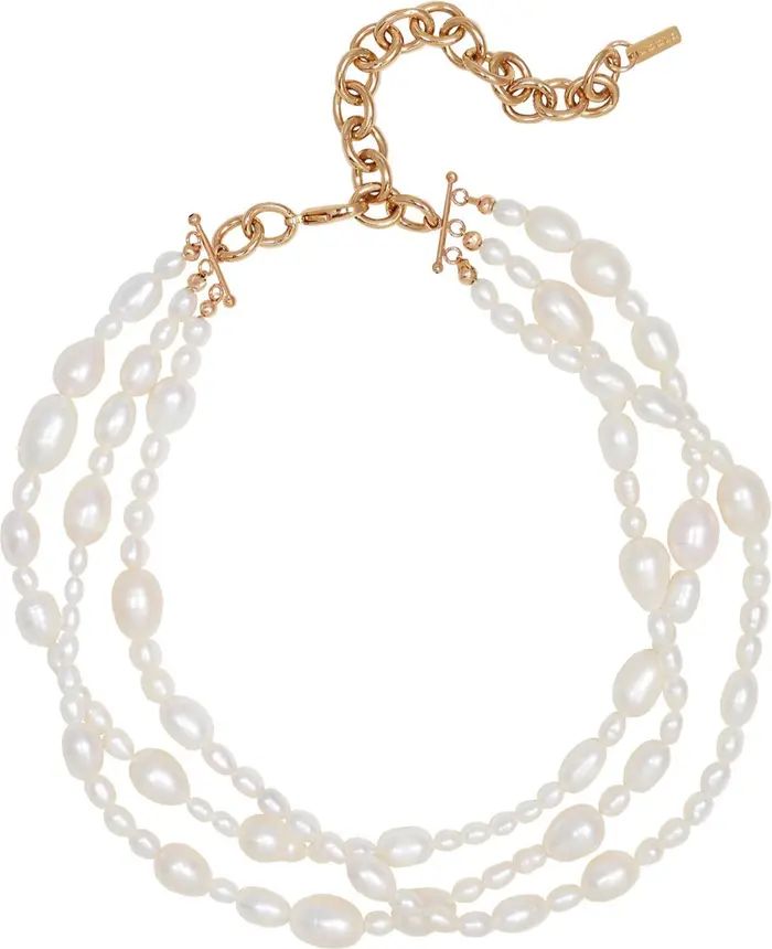 Rosie Triple Layer Freshwater Pearl Necklace | Nordstrom