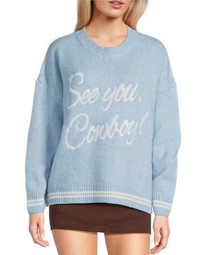 Bailey Rose See You Cowboy Long Sleeve Sweater | Dillard's | Dillard's
