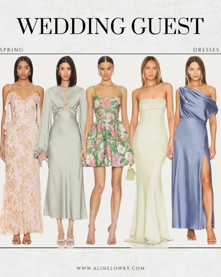 Spring Wedding Guest Dresses that are absolutely gorgeous and perfect for the season. Spring dress, flower dress, pastel dress. 

#LTKwedding #LTKstyletip #LTKU