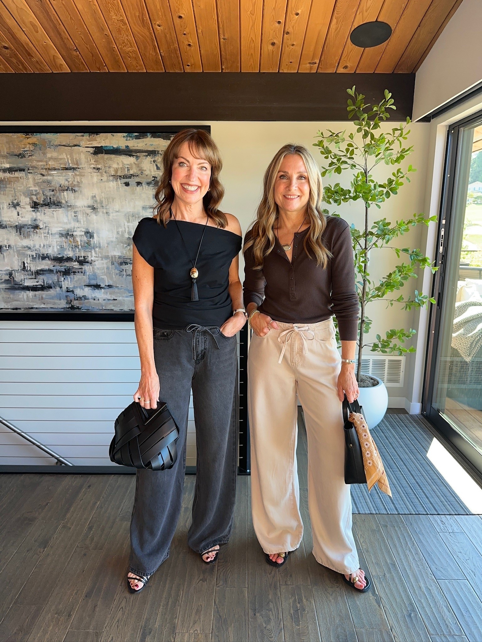 Here’s how we style lounge denim! They’re buttery soft and have the most flattering drape. We both have them in different colors and we have the cropped style, too! They’re the pants you’ll reach for time and time again. I dressed mine up a bit, and Julie styled them more casually. We added fun accessories to fully style our looks!

#LTKgrwm #LTKootd #LTKSeasonal