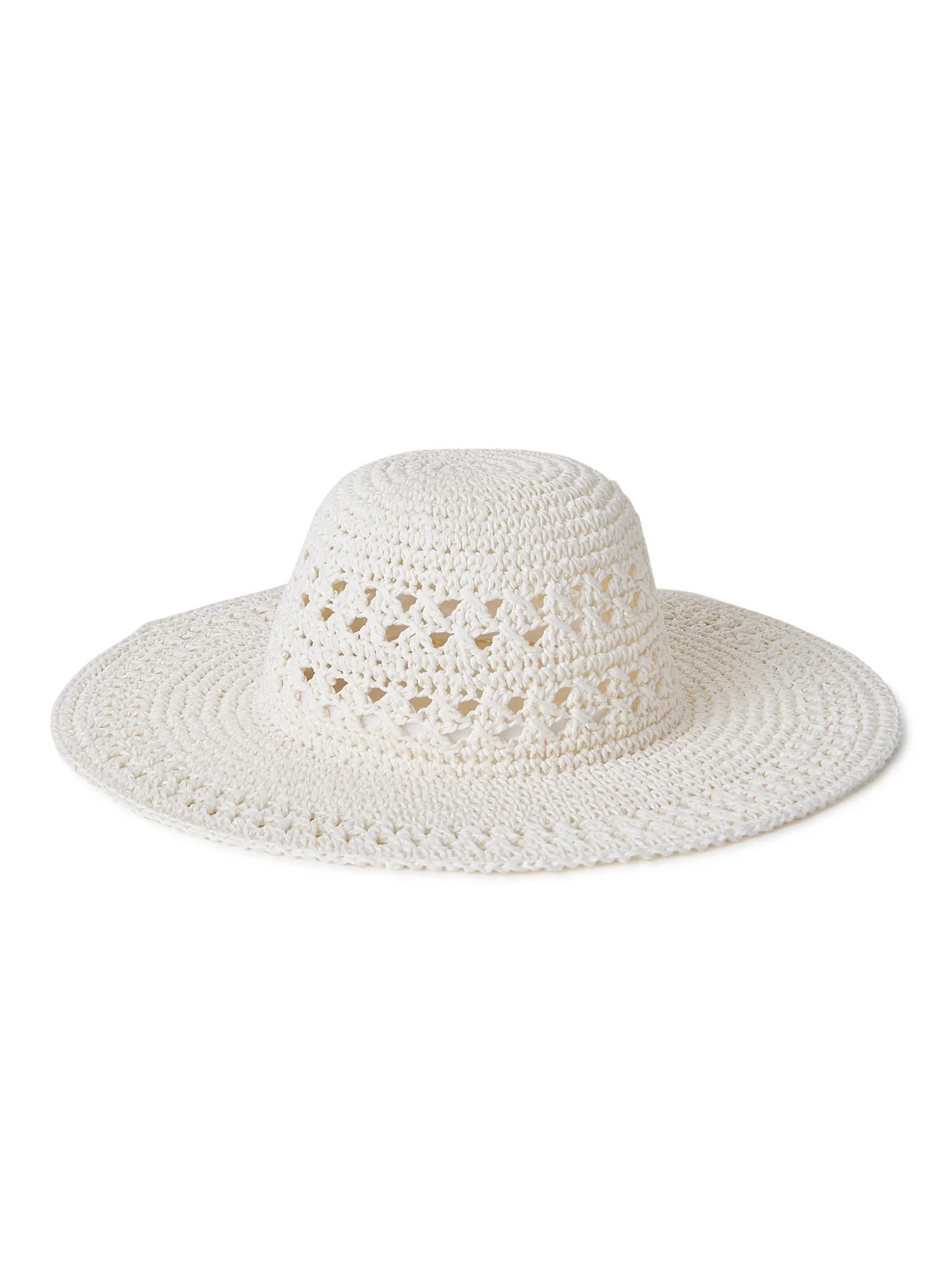 Time And Tru Women's Woven Straw Hat - Walmart.com | Walmart (US)