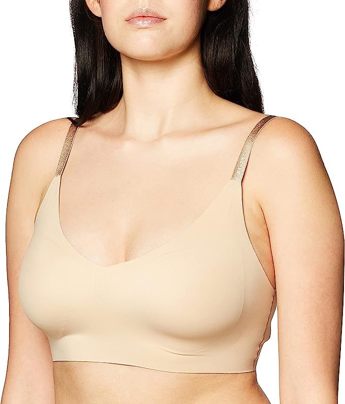 Calvin Klein Women's Invisibles Comfort Lightly Lined Seamless Wireless Triangle Bralette Bra | Amazon (US)