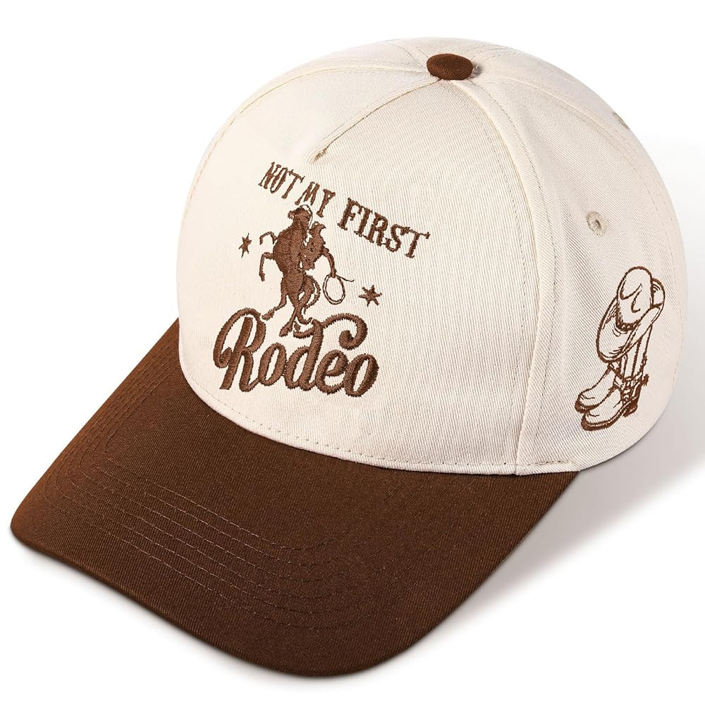 JaGely Not My First Rodeo Trucker Hat for Women Men Vintage Cowboy Cowgirl Trucker Hat Adjustable... | Amazon (US)