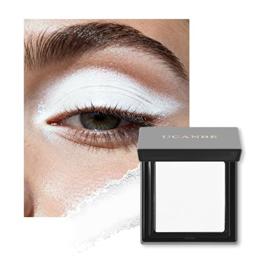 UCANBE White Single Eyeshadow Palette, Highly Pigmented Matte Eye Shadow Powder, Professional Long-Lasting Waterproof Makeup Palette | Amazon (US)