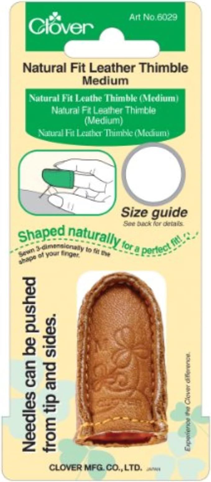 Clover Natural Fit Leather Thimble-Medium -6029 | Amazon (US)