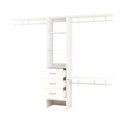 96 Inches Closet System, 8Ft Walk In Closet Organizer With 3 Adjustable Shelves & 3 Expandable Hanger Rods & 3 Drawers, Built-In Garment Rack, 96"L X | Wayfair North America