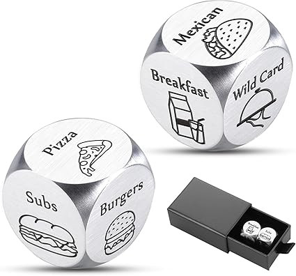 Movie Night Basket Gift Set, 2 Pcs Food Decision Dice, Date Night Dice Game for Adults, Easter Ga... | Amazon (US)