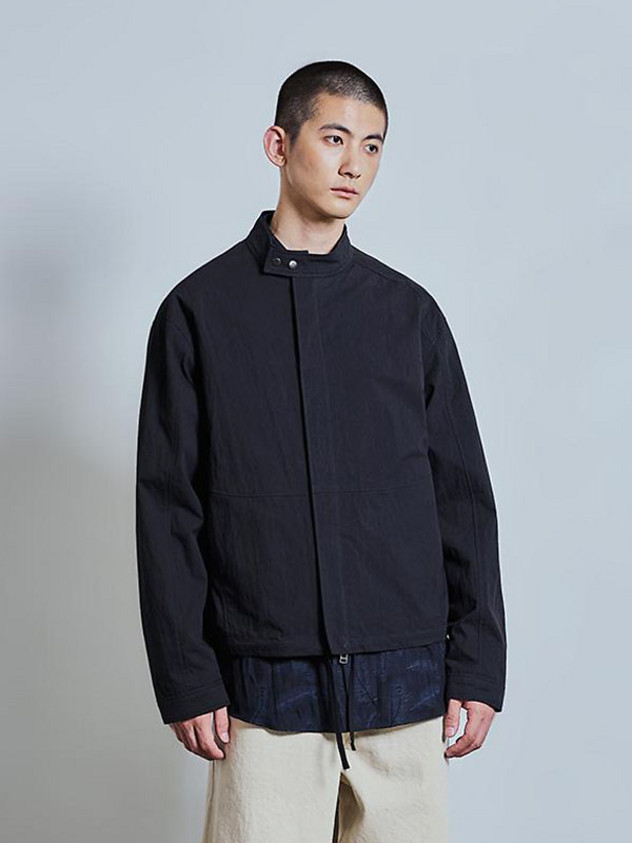 Twill Racing Jacket _ Black | W Concept (US)