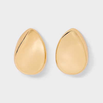 Smooth Pear Drop Earrings - A New Day™ Gold: Nickel-Free Metal, Post Closure, 1.5" Length | Target