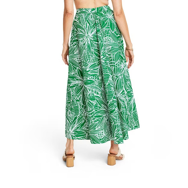 Women's Linear Floral Print Maxi Skirt - Tabitha Brown for Target Green | Target