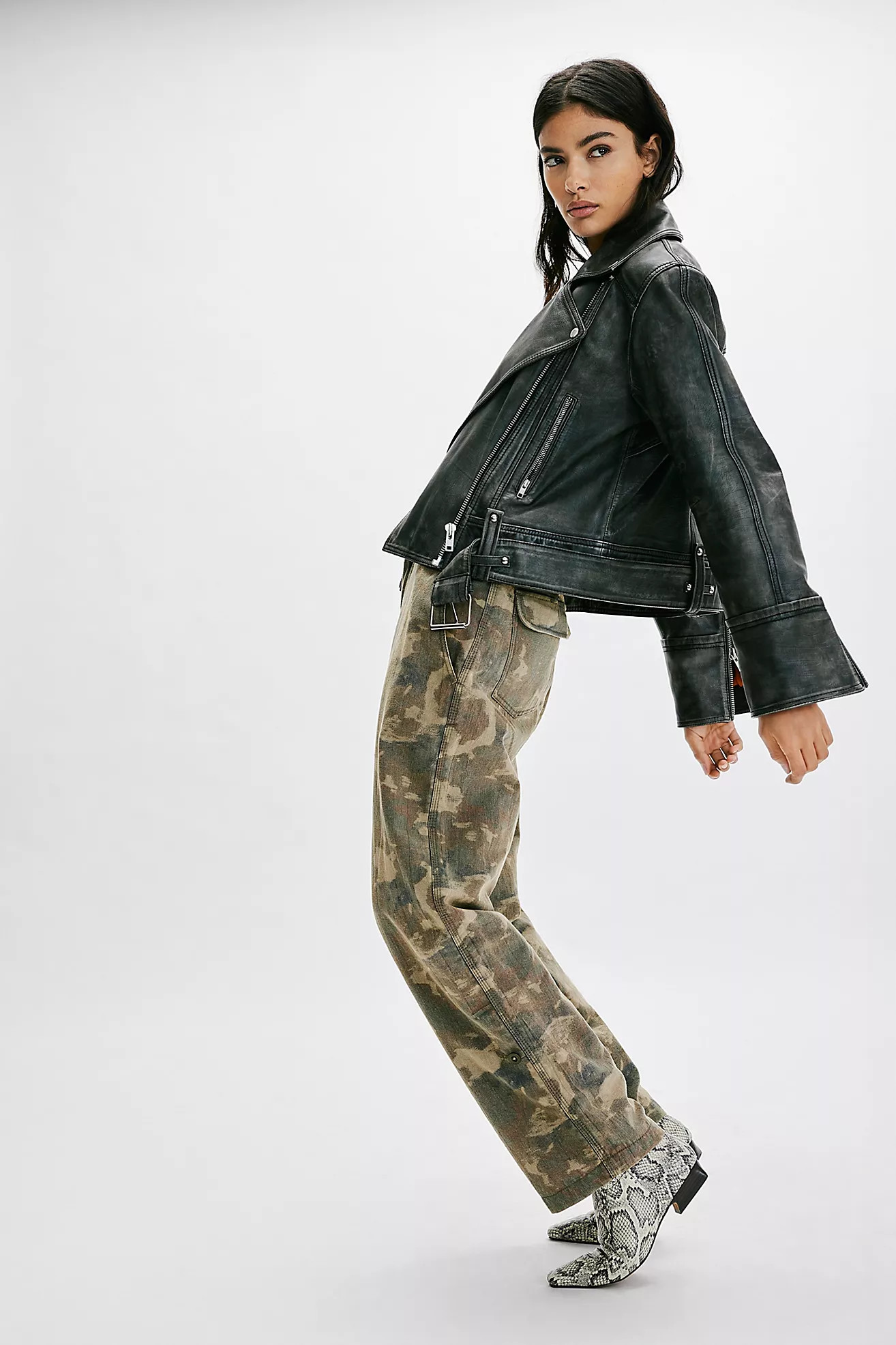 We The Free Mina Leather Jacket | Free People (Global - UK&FR Excluded)