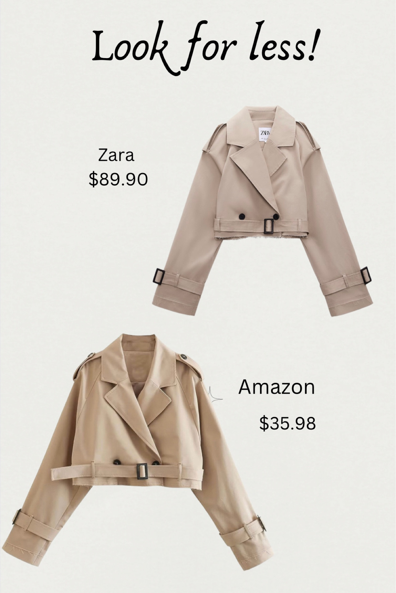 Short trench coat from Amazon / very similar to the one from Zara 

#LTKfindsunder50 #LTKSeasonal #LTKstyletip