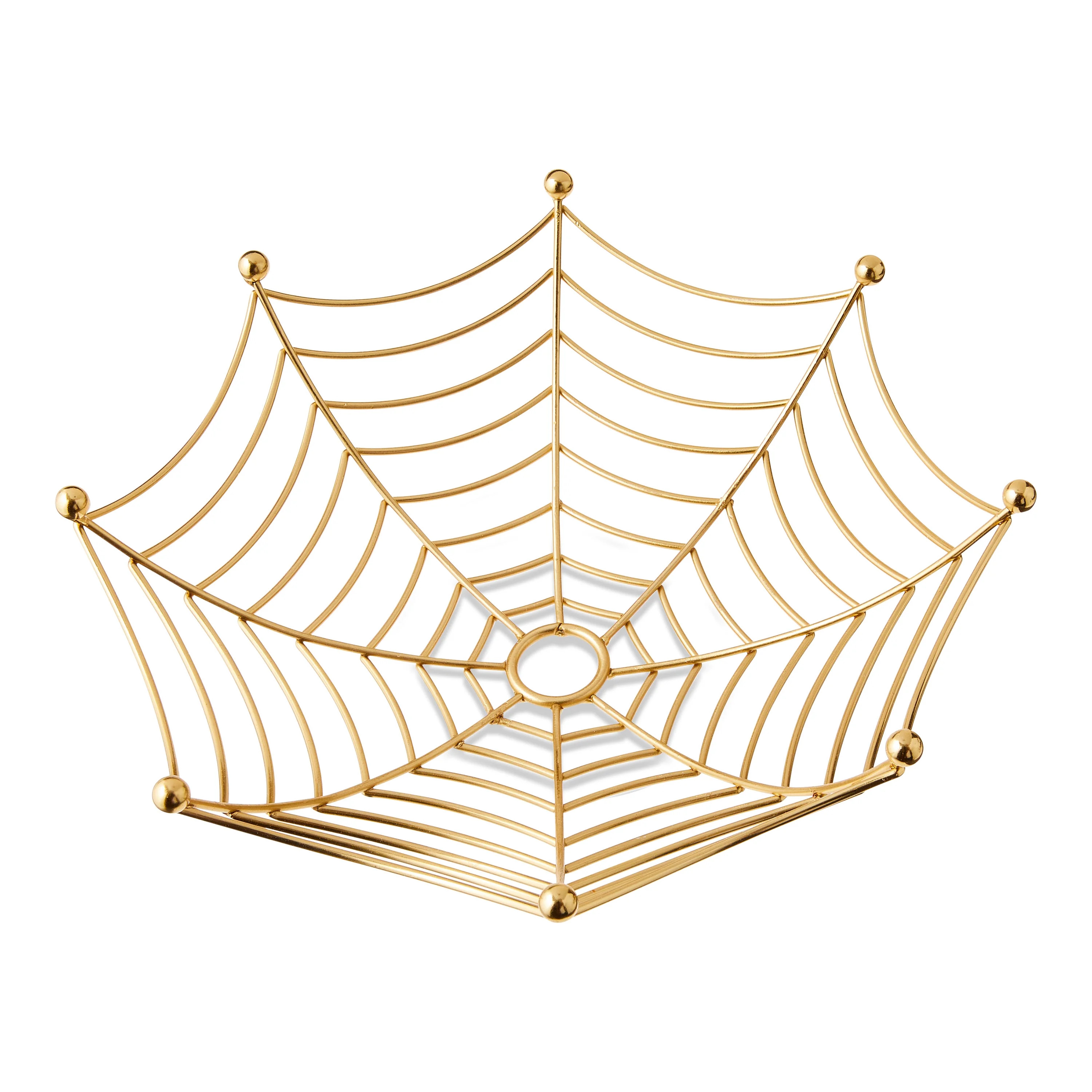 Spider Web Wire Basket Tabletop Decor, Gold, 10.5" x 3.25", Halloween by Way To Celebrate | Walmart (US)