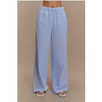 Hansen Wide Leg Pants - Blue Pinstripe I MESHKI I Size S | MESHKI US