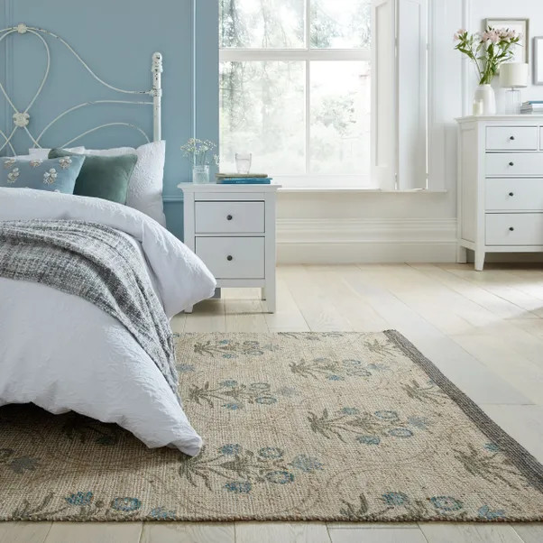 Gianna Jute Floral Rug | Dunelm (migrated)