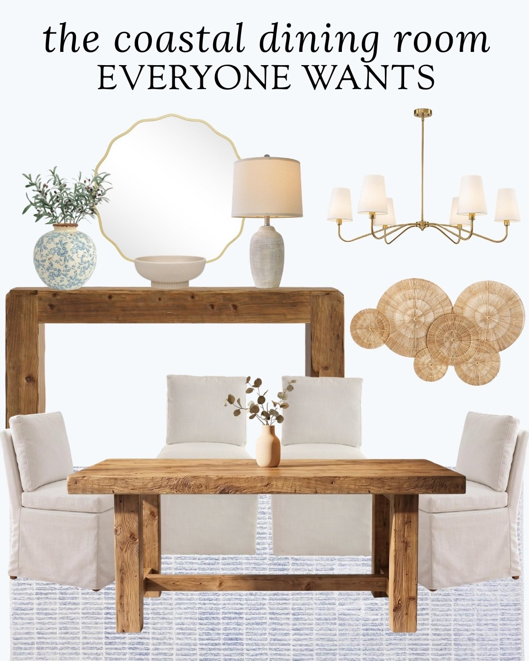 Here’s what you need to give your dining room a coastal refresh!