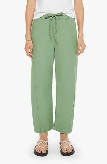 MOTHER The Drawn Half Pipe Cotton Drawstring Pants in Sir Yes Sir Mineral Green at Nordstrom Rack, Size 27 | Nordstrom Rack