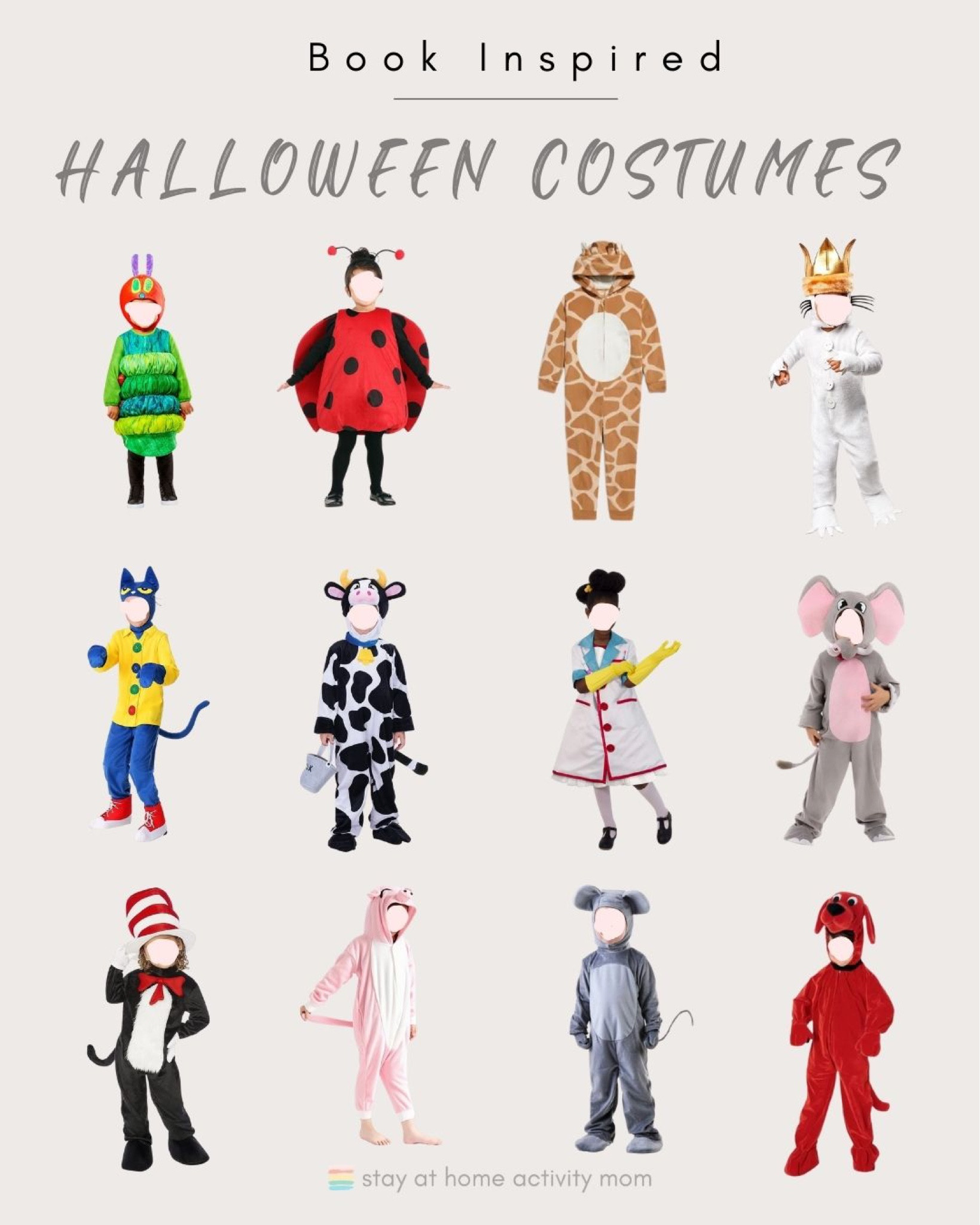 Check out these adorable book inspired Halloween costumes. For the full list of books that match up, visit www.stayathomeactivitymom.com and click “blog”  

#LTKkids #LTKfamily #LTKHalloween
