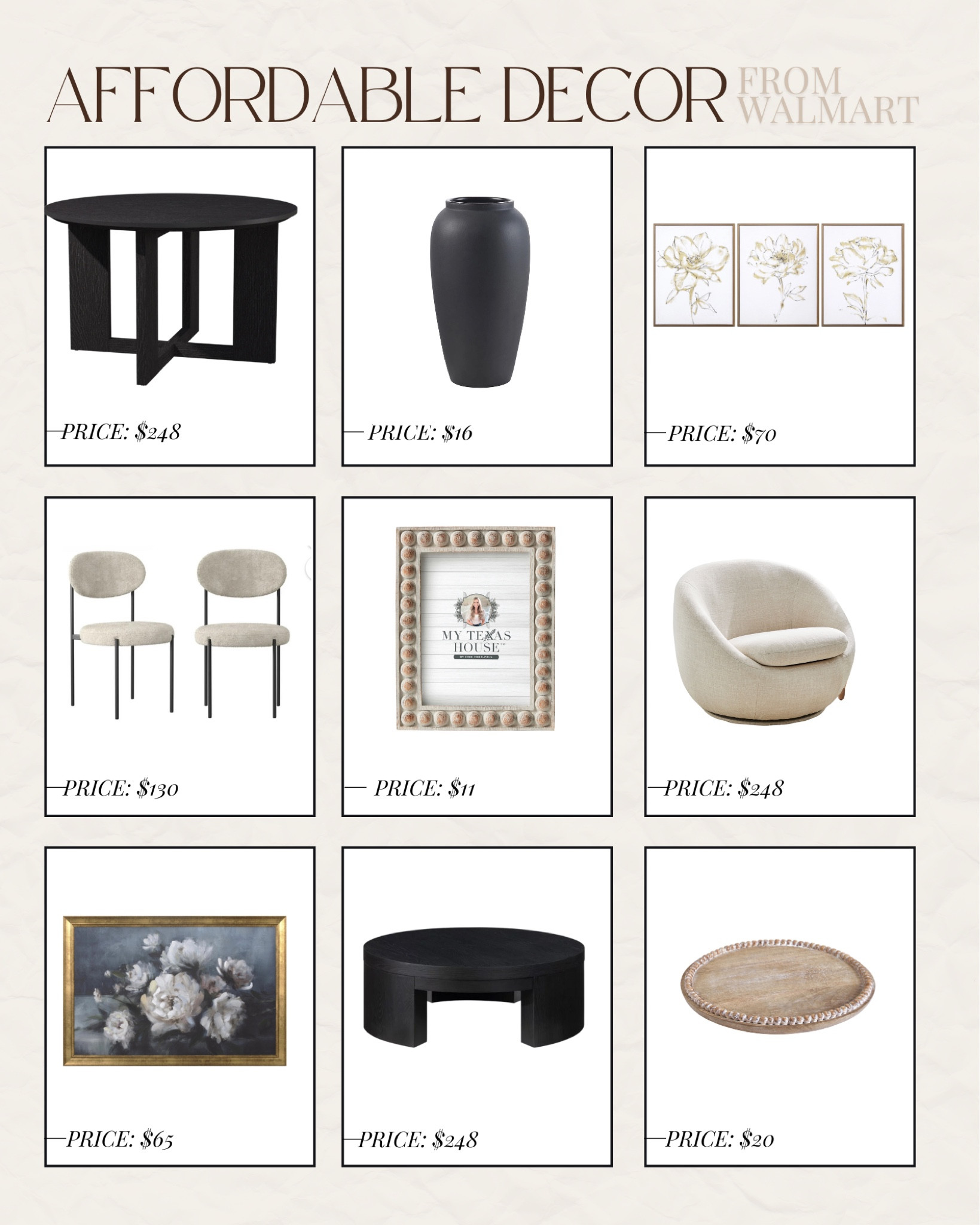 Affordable home furniture finds from Walmart! 

#LTKfindsunder100 #LTKstyletip #LTKhome