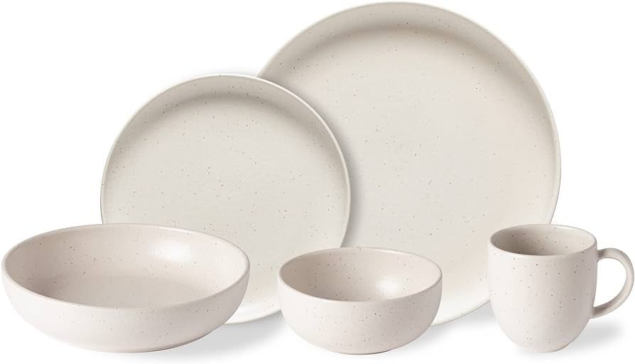 Casafina Ceramic Stoneware 5-Piece Place Setting Service for 1 - Pacifica Collection, Vanilla | M... | Amazon (US)