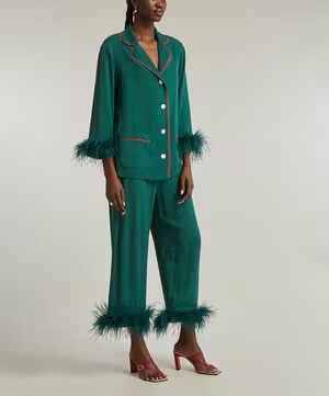 Pine Green Party Pyjama Set | Liberty London (UK)