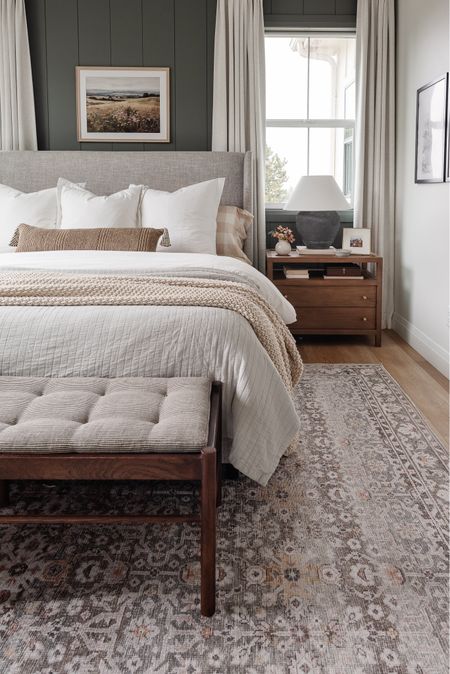 Our bedroom rug is back in stock and 44% off! PS- she’s WASHABLE 

Primary bedroom, bedroom decor, bed, bedding, nightstand, lamp, curtains, lunch pleat, euro, quilt, spring, summer, surya, knit, target, Wayfair, mcgee and co, studio McGee, west elm 

#LTKSeasonal #LTKhome #LTKsalealert
