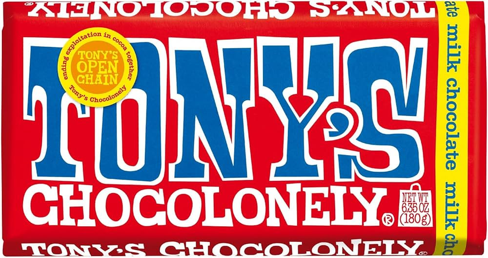 Tony's Chocolonely 32% Milk Chocolate Bar - Belgium Chocolate, No Artificial Flavoring, Fairtrade... | Amazon (US)