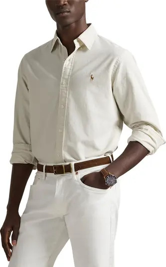 The Iconic Solid Cotton Button-Down Oxford Shirt | Nordstrom