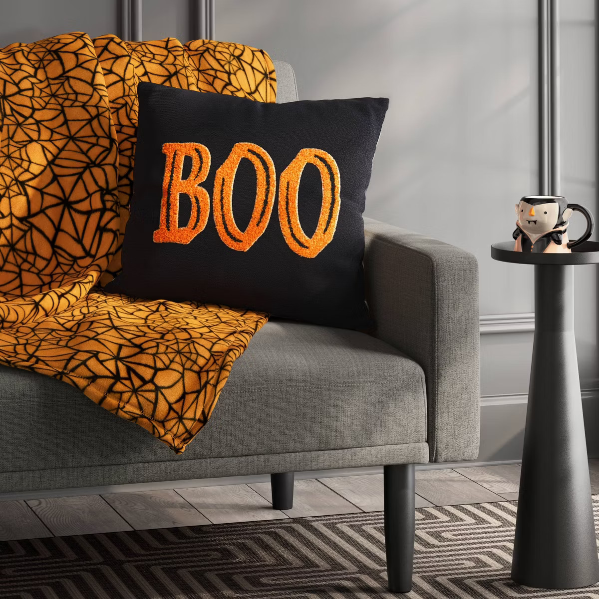 Web Printed Plush Halloween Throw Blanket Orange - Hyde & EEK! Boutique™ | Target
