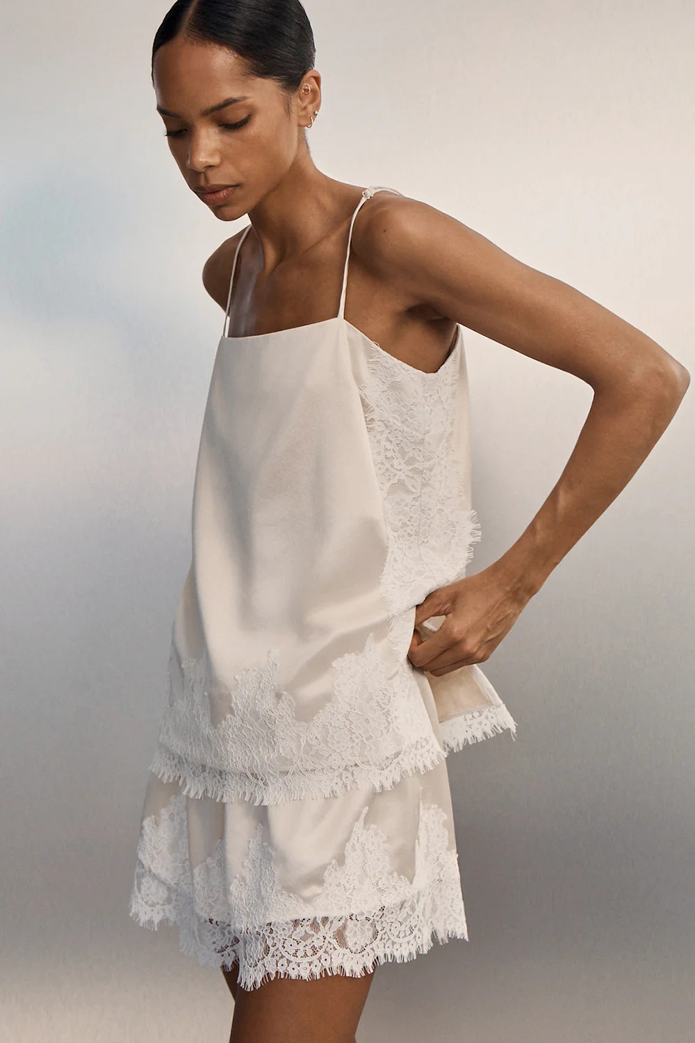 SELENE OYSTER SATIN CAMI | DISSH