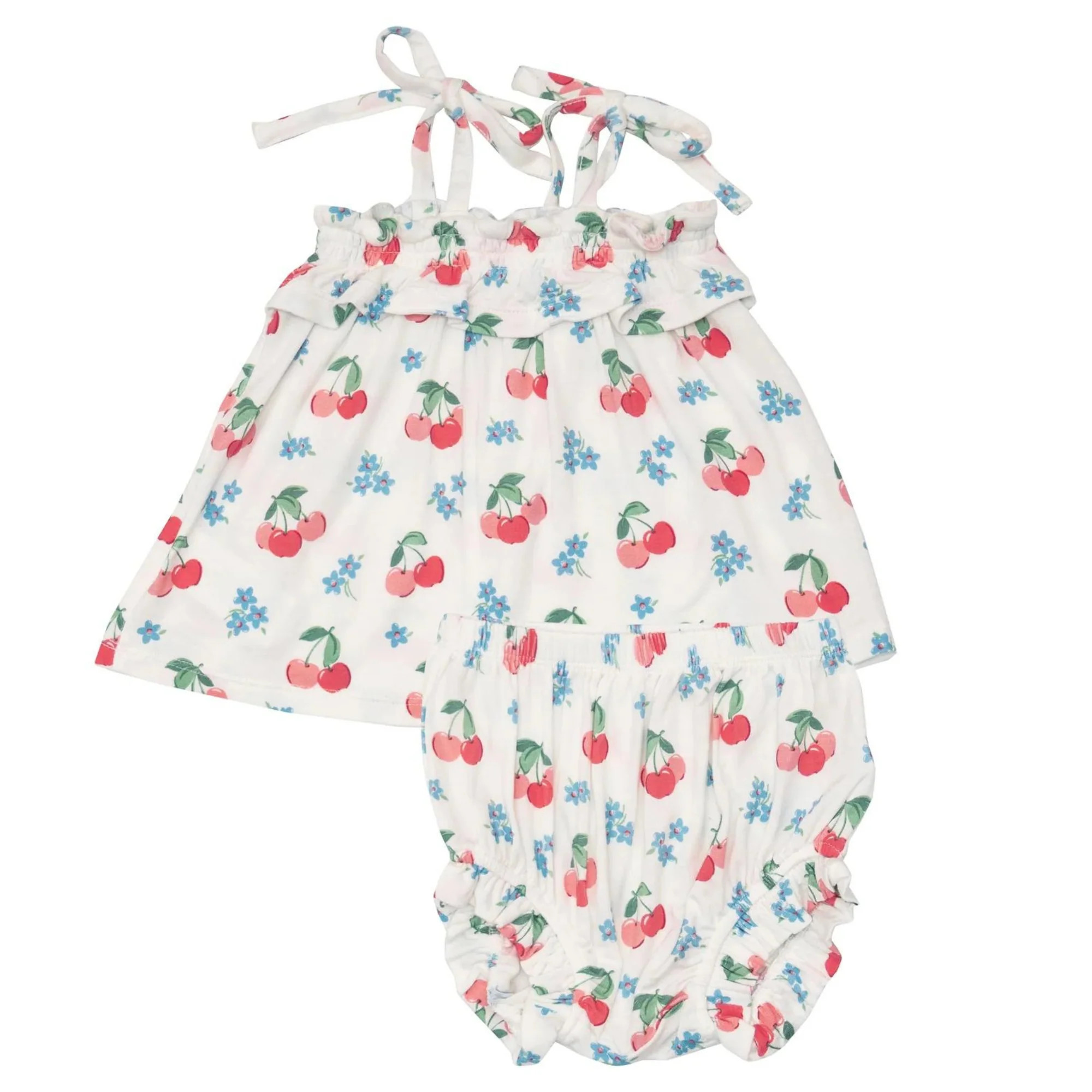 Ruffle Top & Bloomer, Cherries | SpearmintLOVE