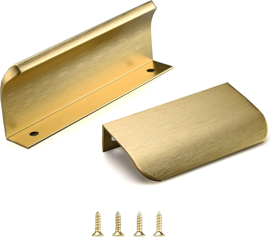 Satanga Edge Finger Tab Pull for cabinets Kitchen Concealed Drawer pulls Aluminum Flat Hidden Bac... | Amazon (CA)