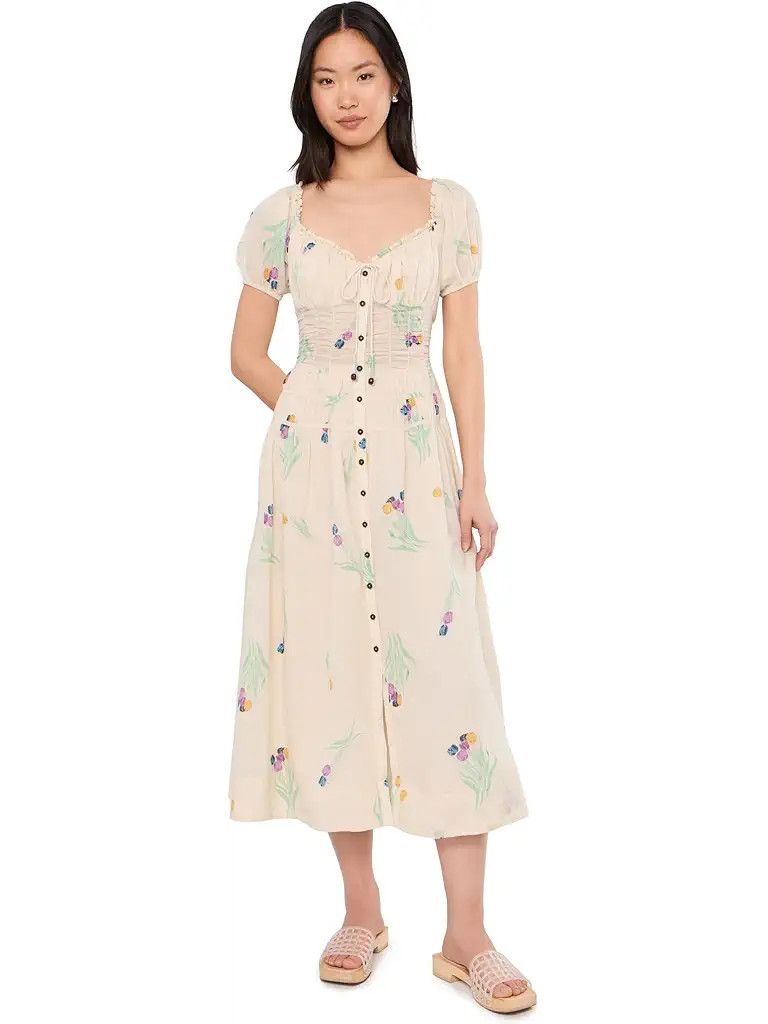 Women's Free People Morning Meadows Long-Sleeve Maxi Dress | Zappos.com