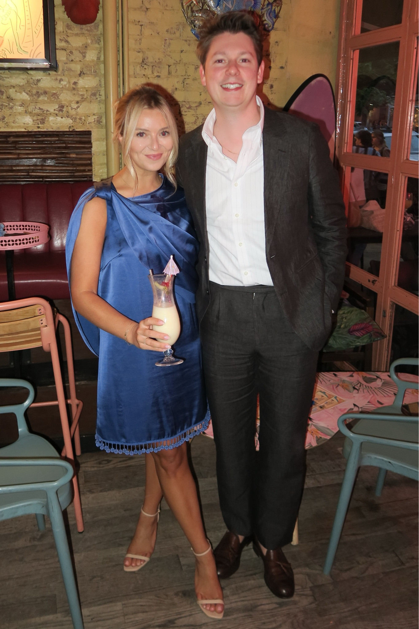 So many compliments on this cocktail dress & cape 💙🥂 perfect for a welcome party!