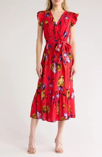 Sam Edelman Violet Twig Cap Sleeve Wrap Maxi Dress | Nordstromrack | Nordstrom Rack