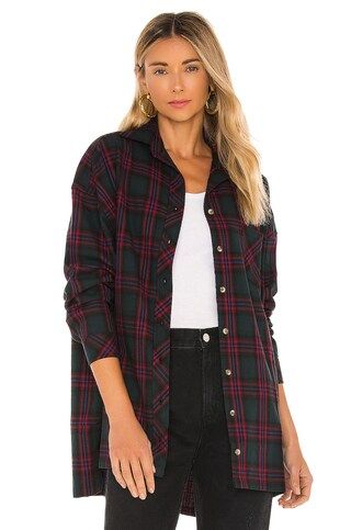 Lovers and Friends Gela Oversized Top in Green Plaid from Revolve.com | Revolve Clothing (Global)