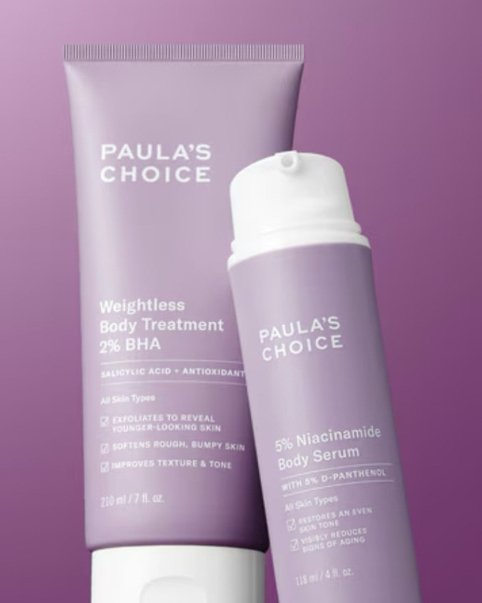 PAULA’S CHOICE SKIN CARE
🤍
Get glowing skin from head-to-toe with the power duo proven to improve tone & texture all over.
• 5% niacinamide body serum targets discolourations, enlarged pores & uneven tone
• 2% BHA gently exfoliates built-up layers on skin to soften & smooth

* 20% Off All Niacinamide + Free Toner with Niacinamide Treatment 
CODE: PORES

#LTKBeauty #LTKFindsUnder50 #LTKOver40