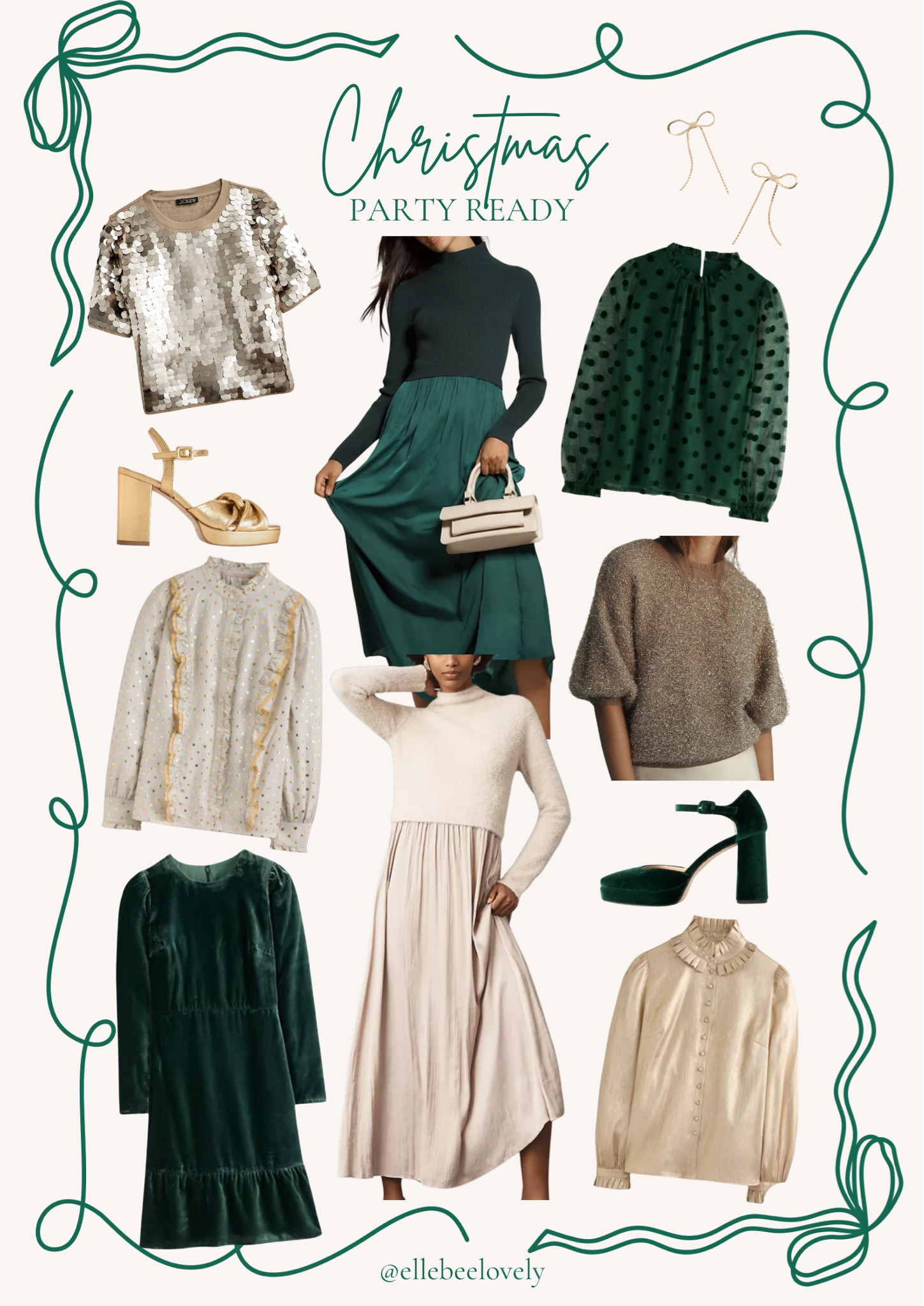 Emerald green and gold! A round up of great party outfit options for all of those Christmas parties … or New Year’s Eve parties that you’ll be attending!

#LTKParties #LTKSeasonal #LTKHoliday