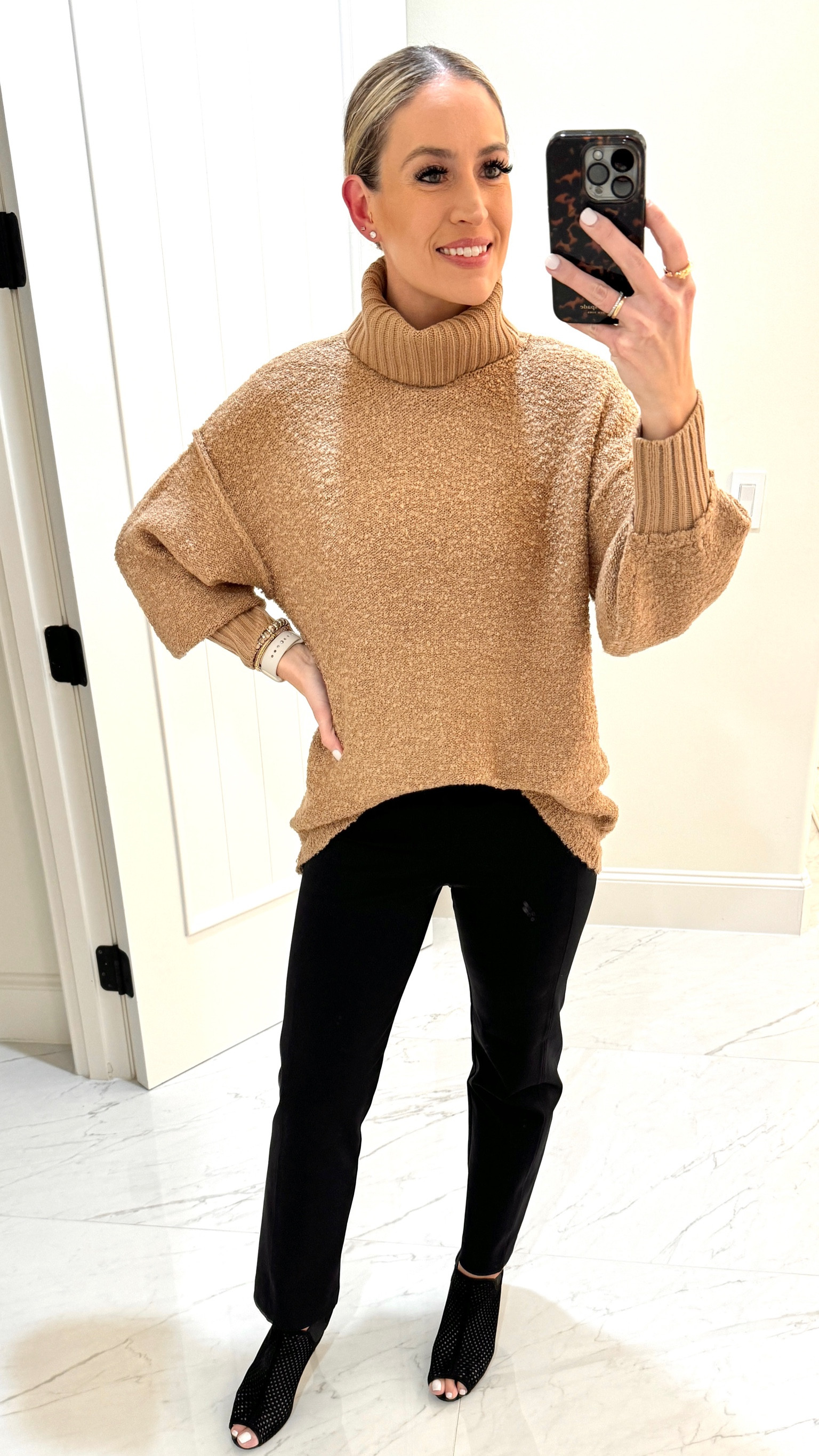 🦃 Thanksgiving Outfit 🦃 This soft and oversized turtleneck sweater is long enough for leggings, soft enough to be cozy, and chic enough to go with every outfit. It comes in multiple color options, too. 

These pull on pants are comfortable and flattering. 

This makes for the perfect work outfit, holiday outfit, Christmas outfit and Thanksgiving outfit. Mix in some sparkly jewelry and it’s holiday ready. 

#everypiecefits

#LTKover40 #LTKSeasonal #LTKHoliday