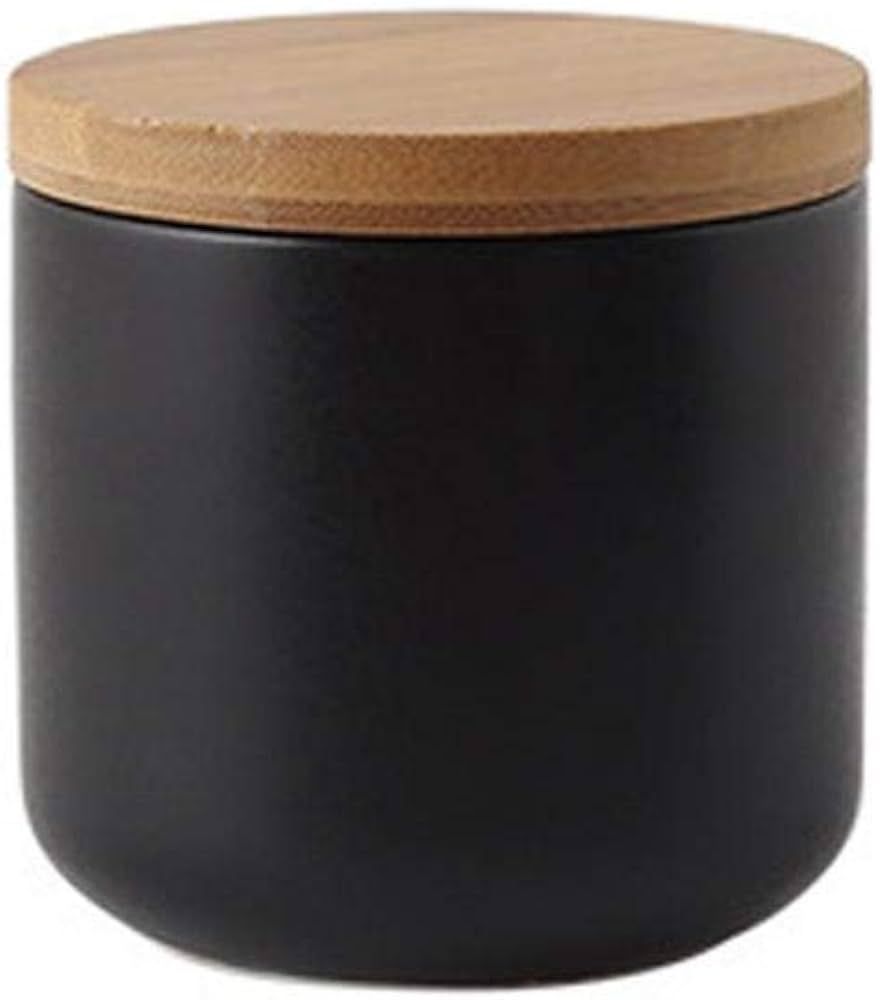 Ceramics Food Storage Jar Canister with Airtight Seal Bamboo Lid, Simple Style Kitchen Canister f... | Amazon (US)