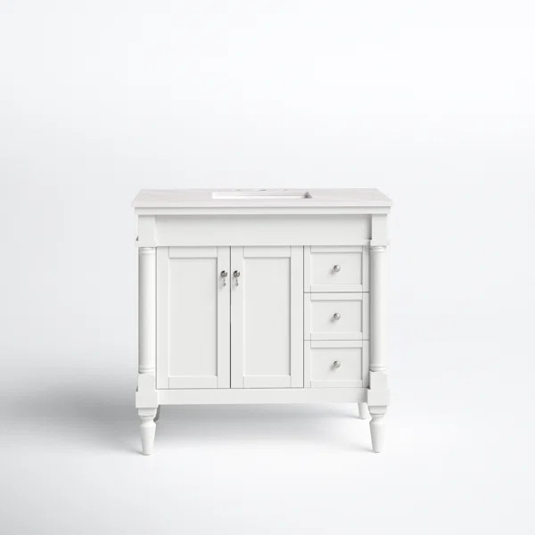 Deina Vanity Width 36" W x 21" D x 35" H Single Bathroom Vanity | Wayfair Professional