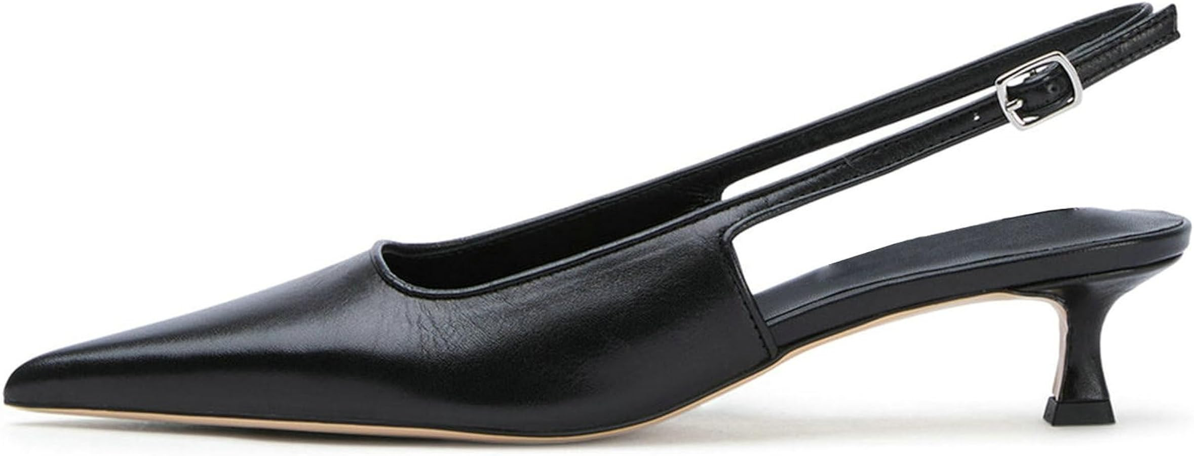 KysBloes Pointed Toe Slingback Kitten Heels for Women Low Heel Pointed Toe Pumps Formal Dress Sho... | Amazon (US)