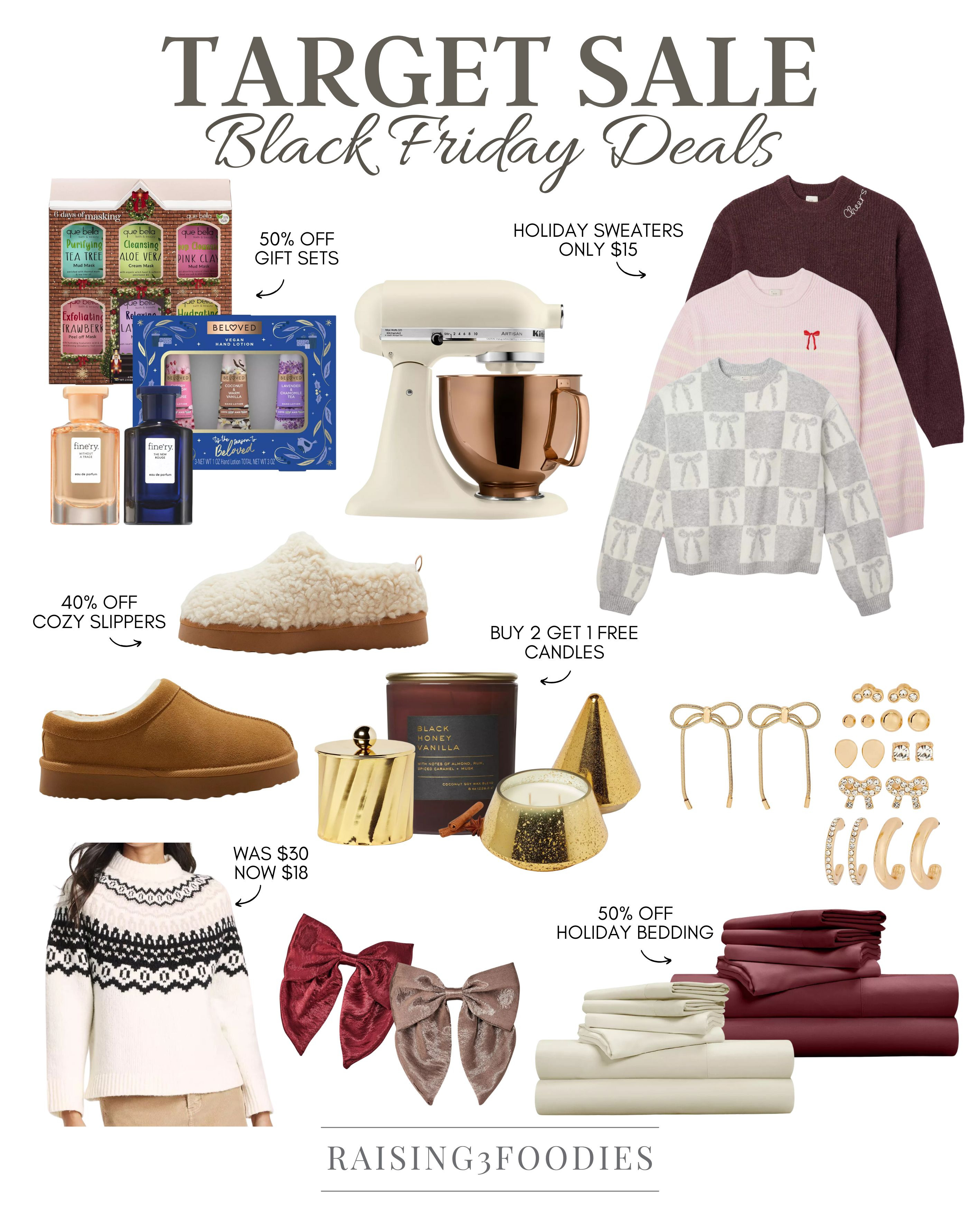 Target Black Friday Deals / Target Sale / Target Black Friday Sale / Holiday Gift Sale / Beauty Gift Sets / Kitchenaid / Holiday Sweaters / Holiday Jewelry / Holiday Candles / Cozy Sweaters / Holiday bedding / Holiday Home /  

 

#LTKCyberWeek #LTKHoliday #LTKSaleAlert