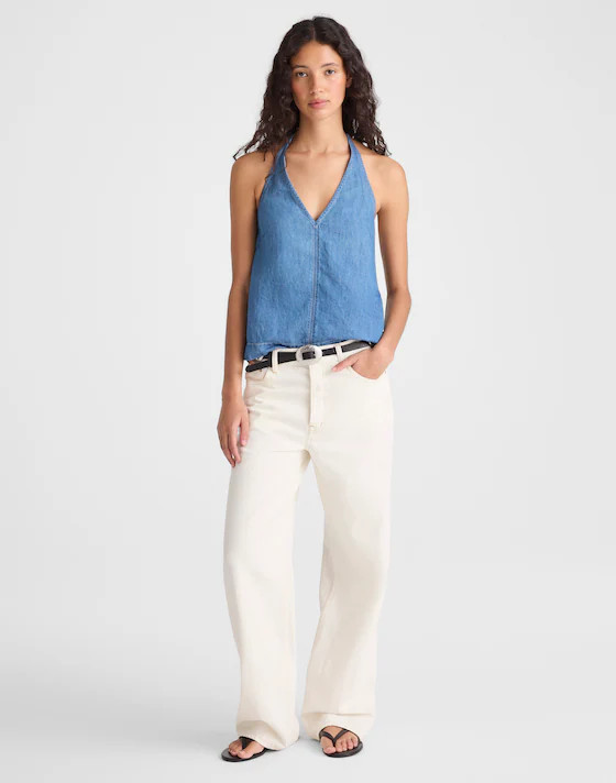 Denim Halter Shell Top | Madewell